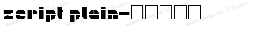 Zcript Plain字体转换